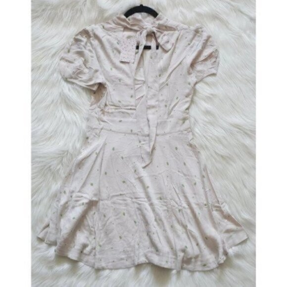 NEW Free People Ivory Abbie Print Fit and Flare Mini Dress - Picture 3 of 10